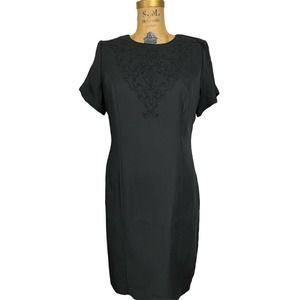 Vintage M.H.M Melissa Harper Black Beaded Dress